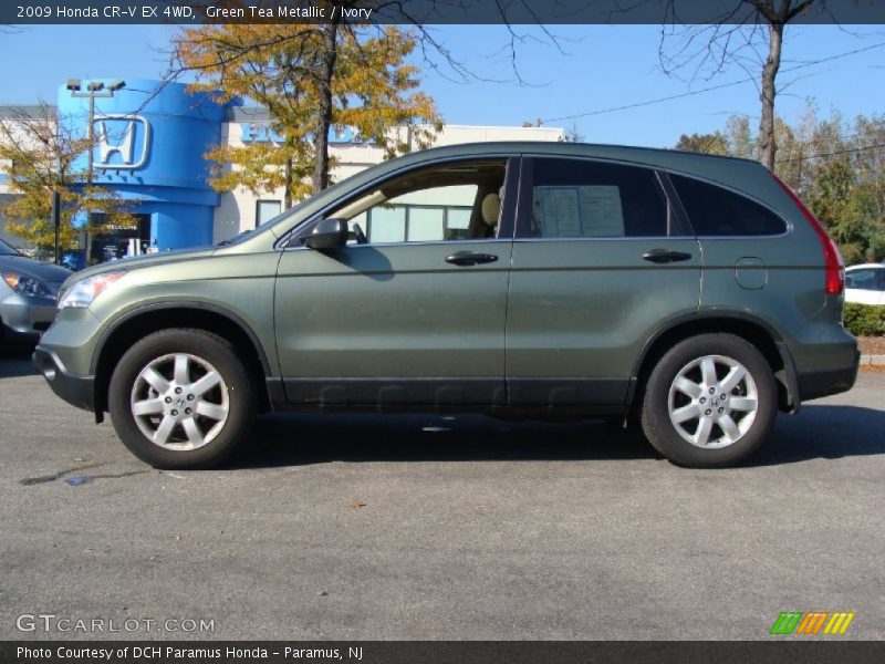 Green Tea Metallic / Ivory 2009 Honda CR-V EX 4WD