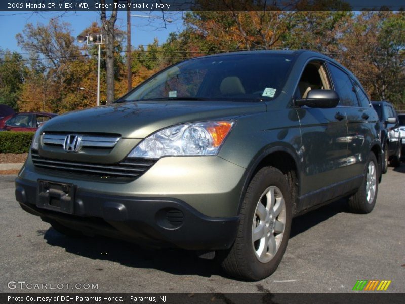 Green Tea Metallic / Ivory 2009 Honda CR-V EX 4WD
