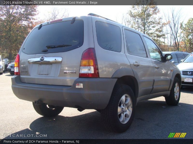 Parchment Gold Metallic / Beige 2001 Mazda Tribute DX V6 4WD