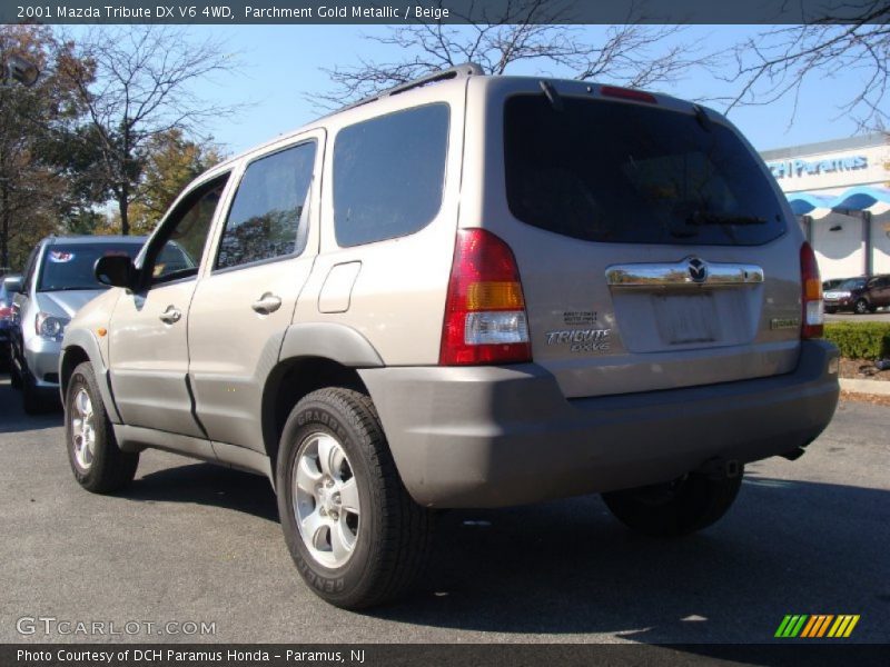 Parchment Gold Metallic / Beige 2001 Mazda Tribute DX V6 4WD