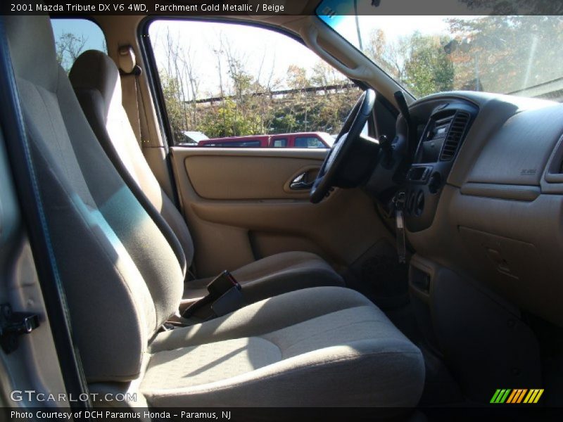 Parchment Gold Metallic / Beige 2001 Mazda Tribute DX V6 4WD