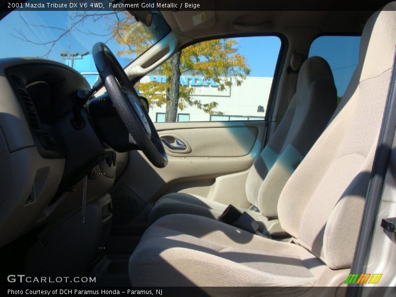 Parchment Gold Metallic / Beige 2001 Mazda Tribute DX V6 4WD