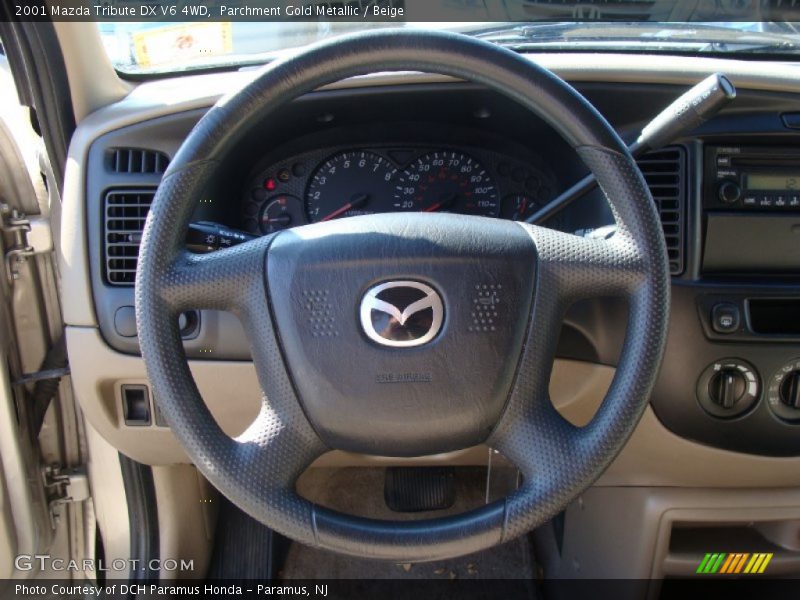 Parchment Gold Metallic / Beige 2001 Mazda Tribute DX V6 4WD