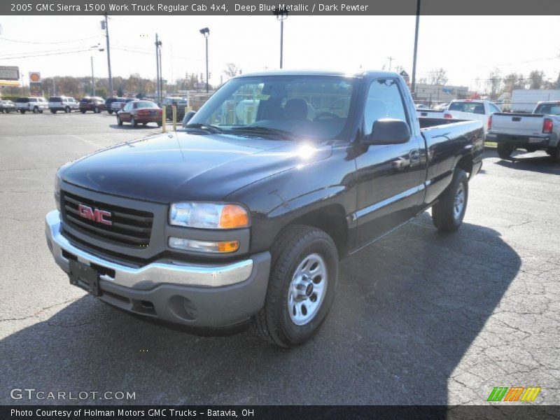 Deep Blue Metallic / Dark Pewter 2005 GMC Sierra 1500 Work Truck Regular Cab 4x4