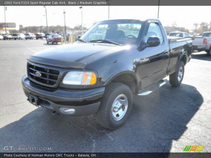 Black / Medium Graphite 2002 Ford F150 Sport Regular Cab 4x4