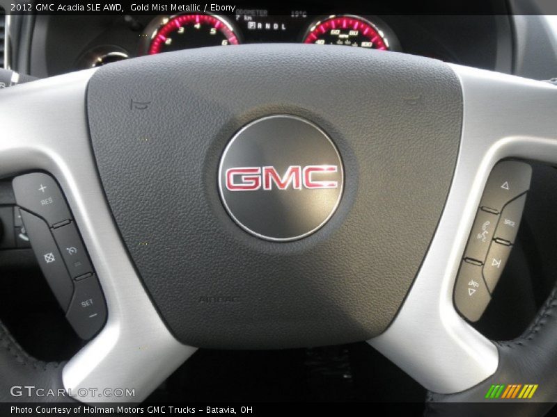 Gold Mist Metallic / Ebony 2012 GMC Acadia SLE AWD