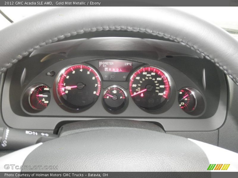 Gold Mist Metallic / Ebony 2012 GMC Acadia SLE AWD