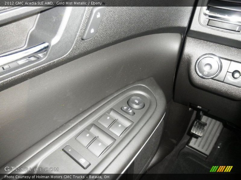 Gold Mist Metallic / Ebony 2012 GMC Acadia SLE AWD
