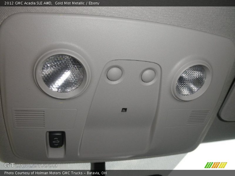 Gold Mist Metallic / Ebony 2012 GMC Acadia SLE AWD