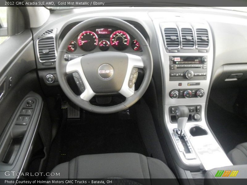 Gold Mist Metallic / Ebony 2012 GMC Acadia SLE AWD