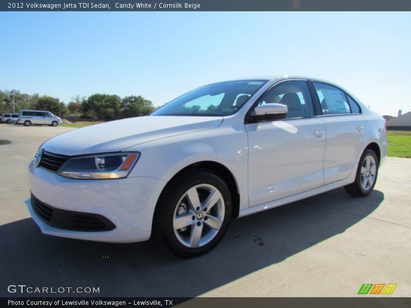 Candy White / Cornsilk Beige 2012 Volkswagen Jetta TDI Sedan