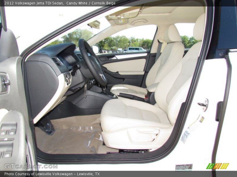 Candy White / Cornsilk Beige 2012 Volkswagen Jetta TDI Sedan