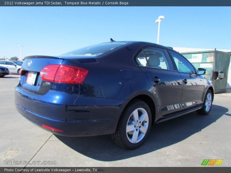 Tempest Blue Metallic / Cornsilk Beige 2012 Volkswagen Jetta TDI Sedan