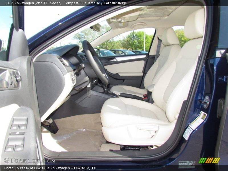 Tempest Blue Metallic / Cornsilk Beige 2012 Volkswagen Jetta TDI Sedan