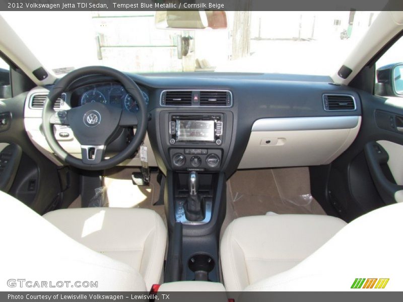 Tempest Blue Metallic / Cornsilk Beige 2012 Volkswagen Jetta TDI Sedan