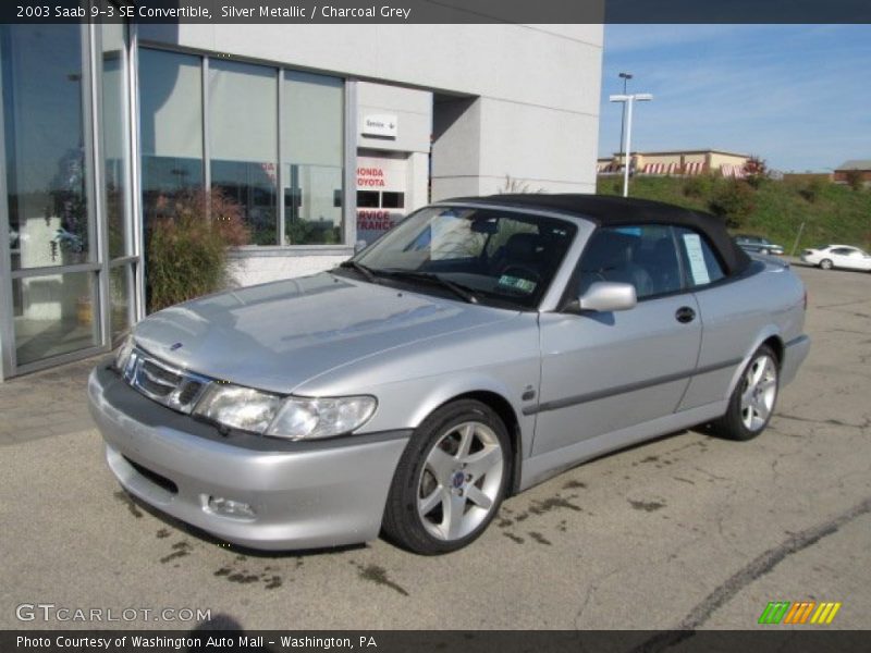 Silver Metallic / Charcoal Grey 2003 Saab 9-3 SE Convertible