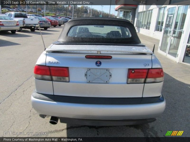 Silver Metallic / Charcoal Grey 2003 Saab 9-3 SE Convertible