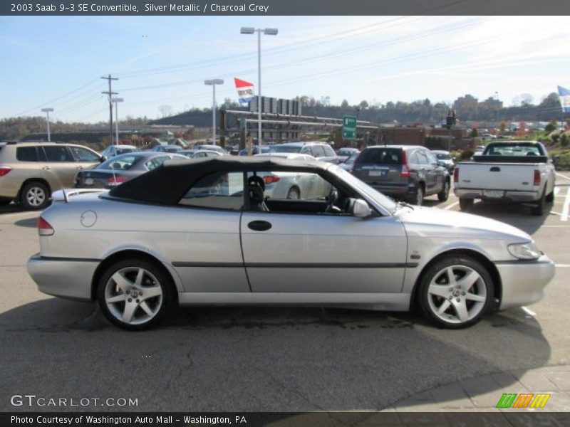 Silver Metallic / Charcoal Grey 2003 Saab 9-3 SE Convertible