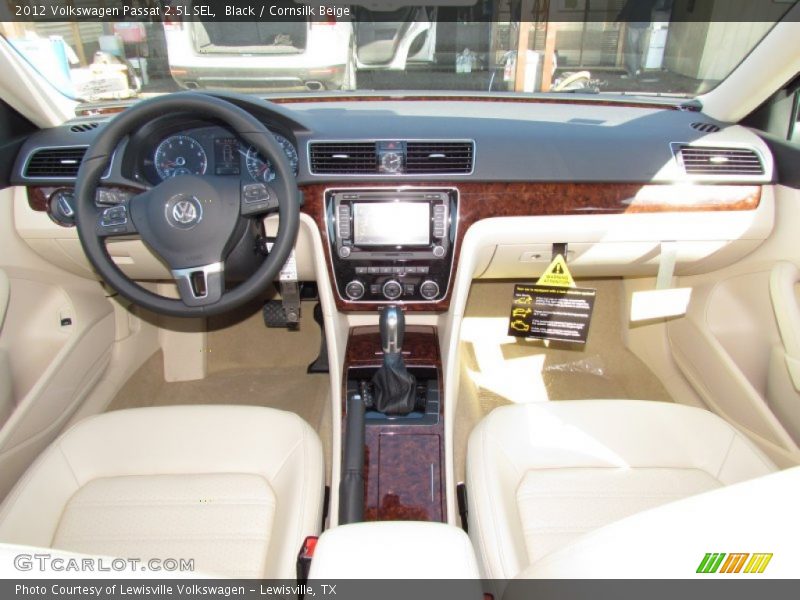 Black / Cornsilk Beige 2012 Volkswagen Passat 2.5L SEL