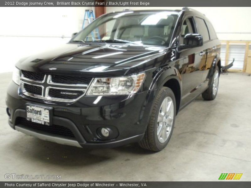 Brilliant Black Crystal Pearl / Black/Light Frost Beige 2012 Dodge Journey Crew