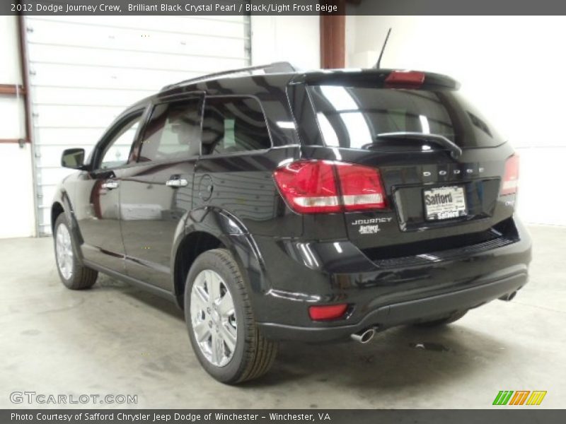 Brilliant Black Crystal Pearl / Black/Light Frost Beige 2012 Dodge Journey Crew