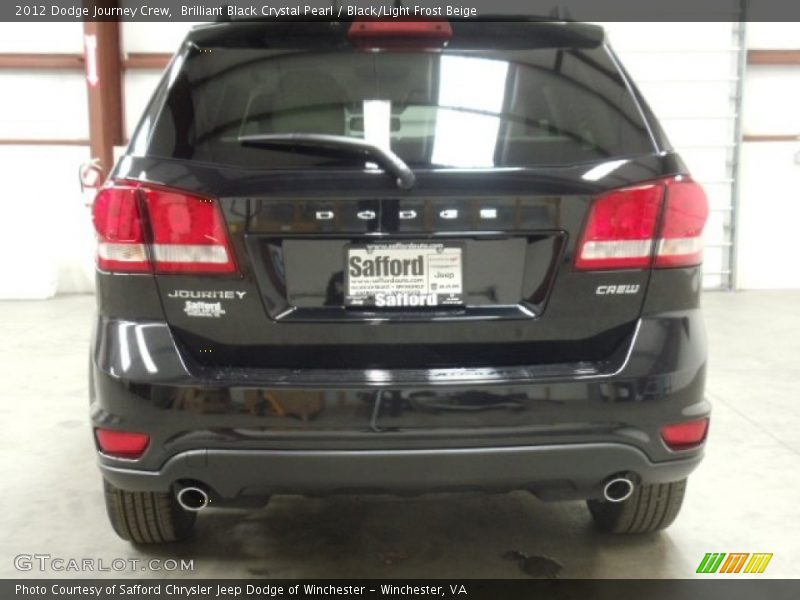 Brilliant Black Crystal Pearl / Black/Light Frost Beige 2012 Dodge Journey Crew