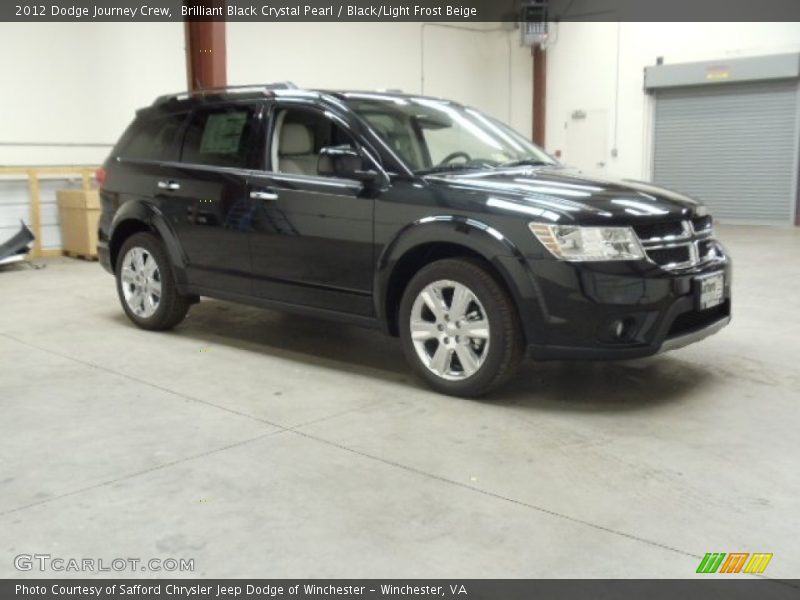Brilliant Black Crystal Pearl / Black/Light Frost Beige 2012 Dodge Journey Crew