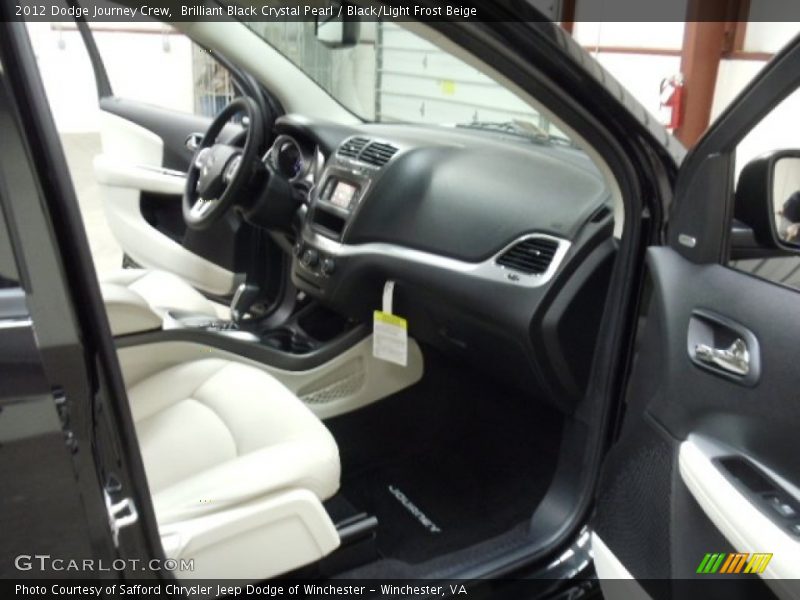 Brilliant Black Crystal Pearl / Black/Light Frost Beige 2012 Dodge Journey Crew
