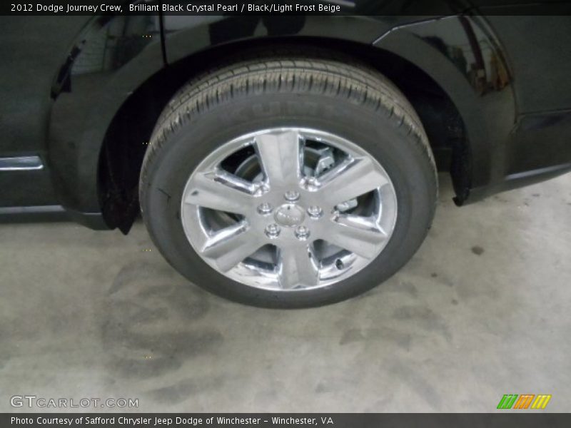 Brilliant Black Crystal Pearl / Black/Light Frost Beige 2012 Dodge Journey Crew