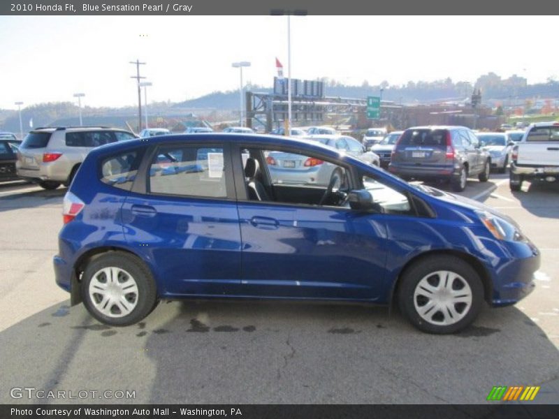 Blue Sensation Pearl / Gray 2010 Honda Fit