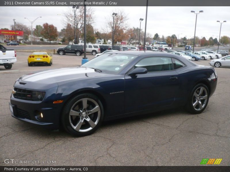 Imperial Blue Metallic / Gray 2011 Chevrolet Camaro SS/RS Coupe
