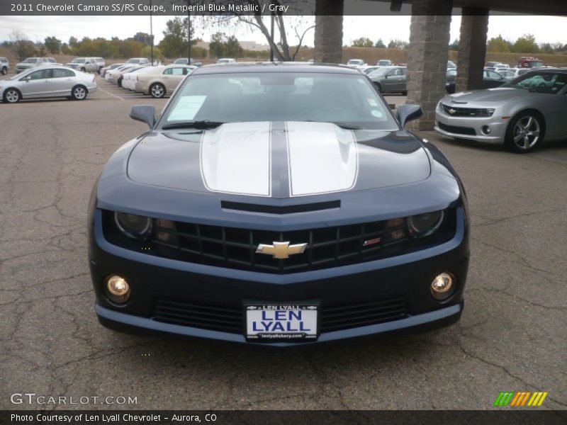 Imperial Blue Metallic / Gray 2011 Chevrolet Camaro SS/RS Coupe