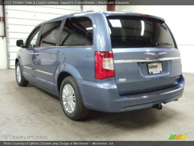 Sapphire Crystal Metallic / Black/Light Graystone 2012 Chrysler Town & Country Limited