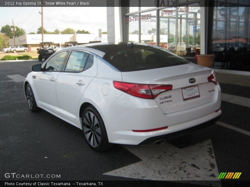 Snow White Pearl / Black 2012 Kia Optima SX