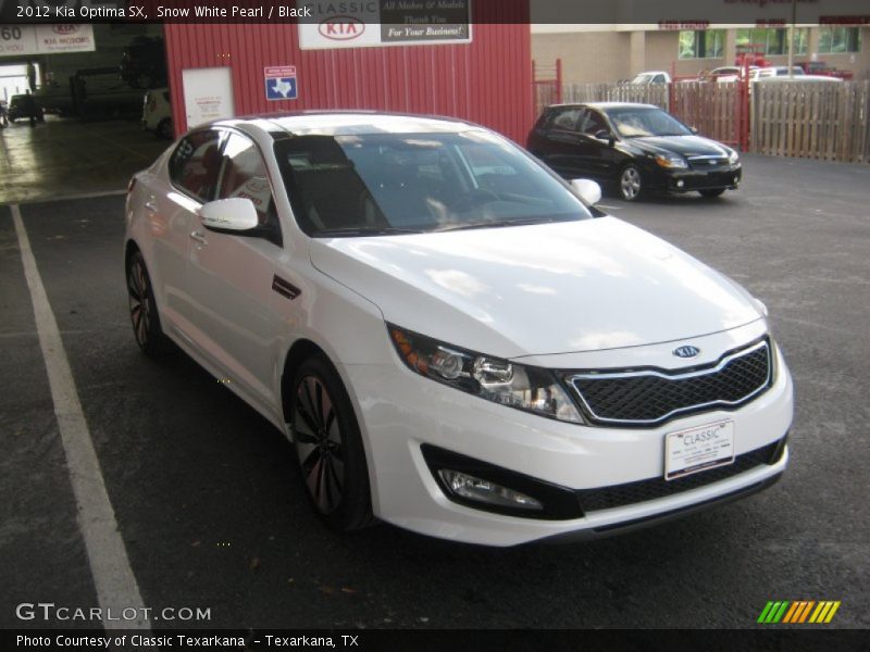 Snow White Pearl / Black 2012 Kia Optima SX