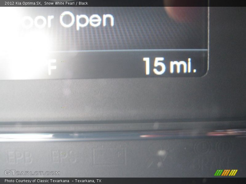 Snow White Pearl / Black 2012 Kia Optima SX