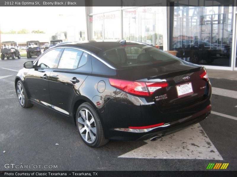 Ebony Black / Black 2012 Kia Optima SX