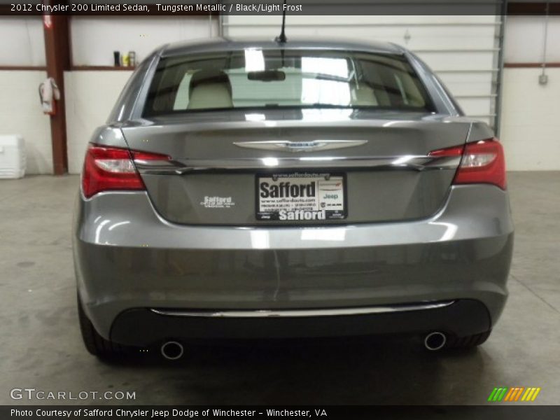 Tungsten Metallic / Black/Light Frost 2012 Chrysler 200 Limited Sedan