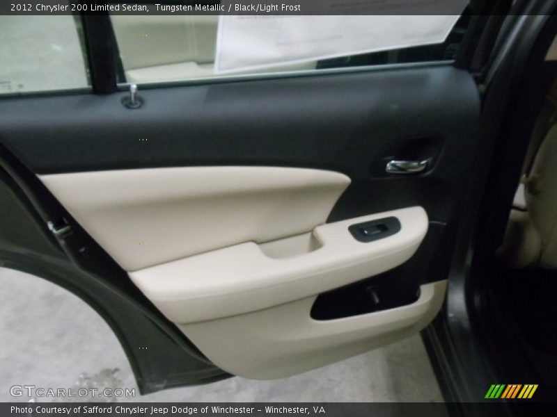 Tungsten Metallic / Black/Light Frost 2012 Chrysler 200 Limited Sedan