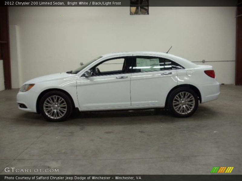 Bright White / Black/Light Frost 2012 Chrysler 200 Limited Sedan