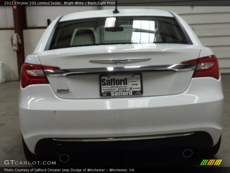 Bright White / Black/Light Frost 2012 Chrysler 200 Limited Sedan