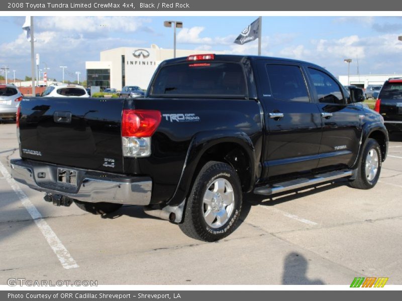 Black / Red Rock 2008 Toyota Tundra Limited CrewMax 4x4