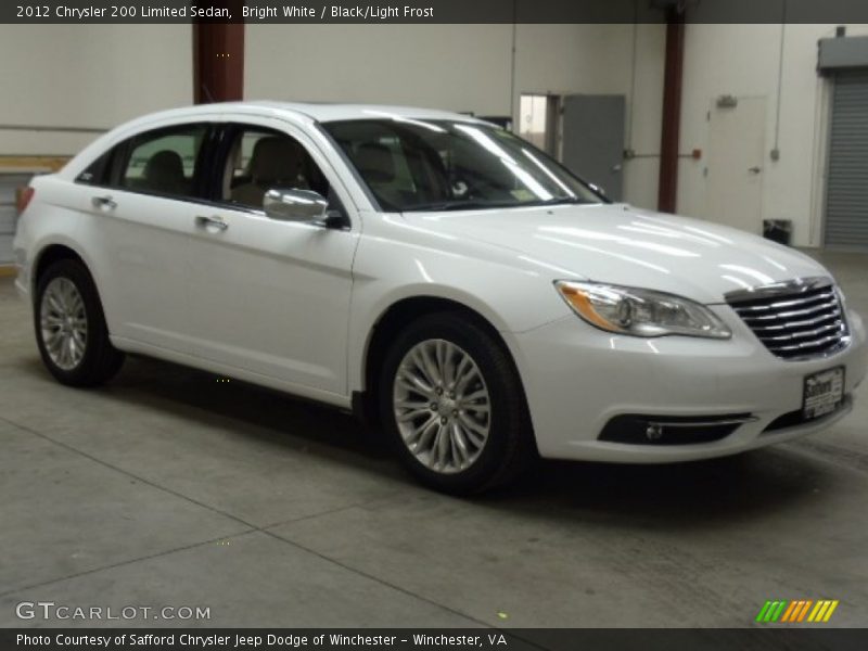 Bright White / Black/Light Frost 2012 Chrysler 200 Limited Sedan