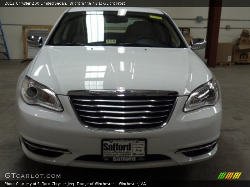 Bright White / Black/Light Frost 2012 Chrysler 200 Limited Sedan
