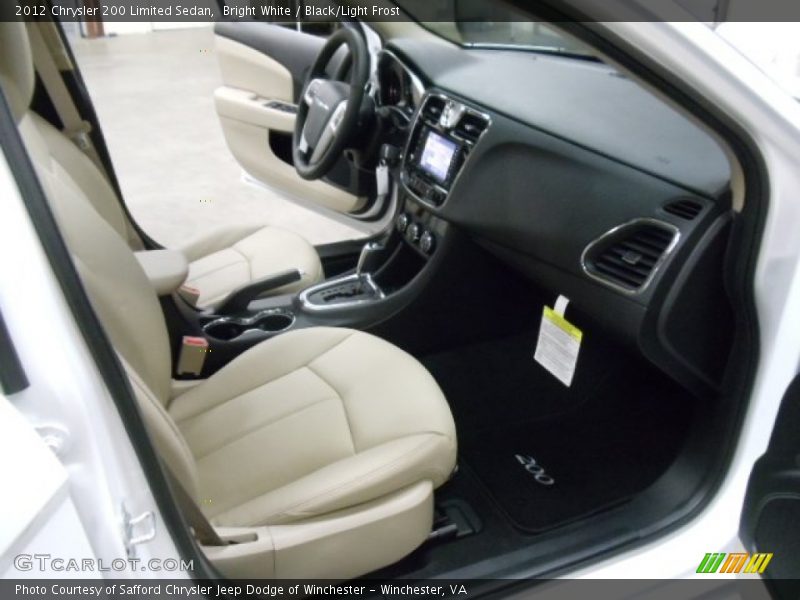 Bright White / Black/Light Frost 2012 Chrysler 200 Limited Sedan