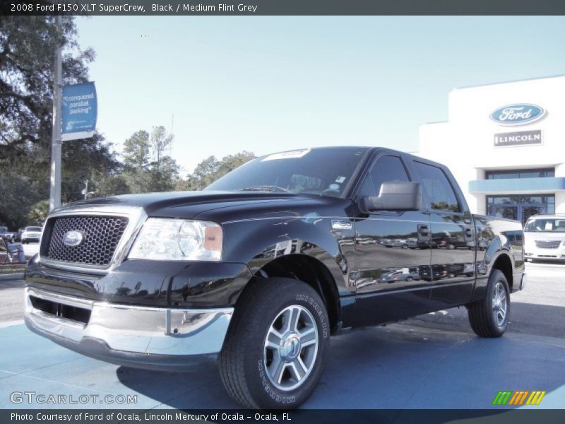 Black / Medium Flint Grey 2008 Ford F150 XLT SuperCrew