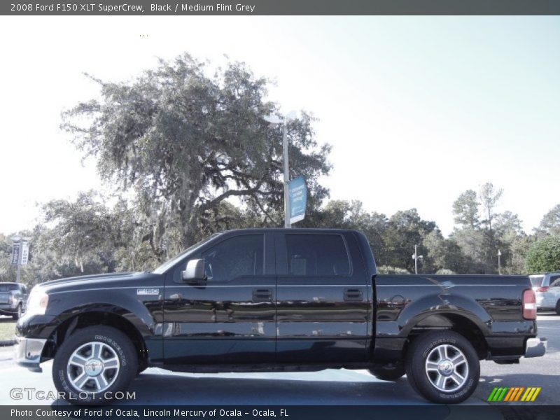 Black / Medium Flint Grey 2008 Ford F150 XLT SuperCrew
