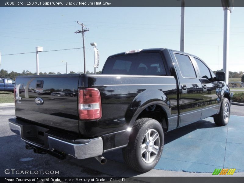 Black / Medium Flint Grey 2008 Ford F150 XLT SuperCrew