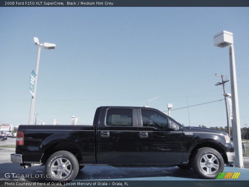Black / Medium Flint Grey 2008 Ford F150 XLT SuperCrew