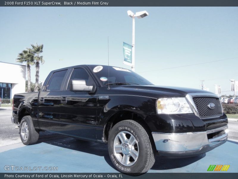 Black / Medium Flint Grey 2008 Ford F150 XLT SuperCrew